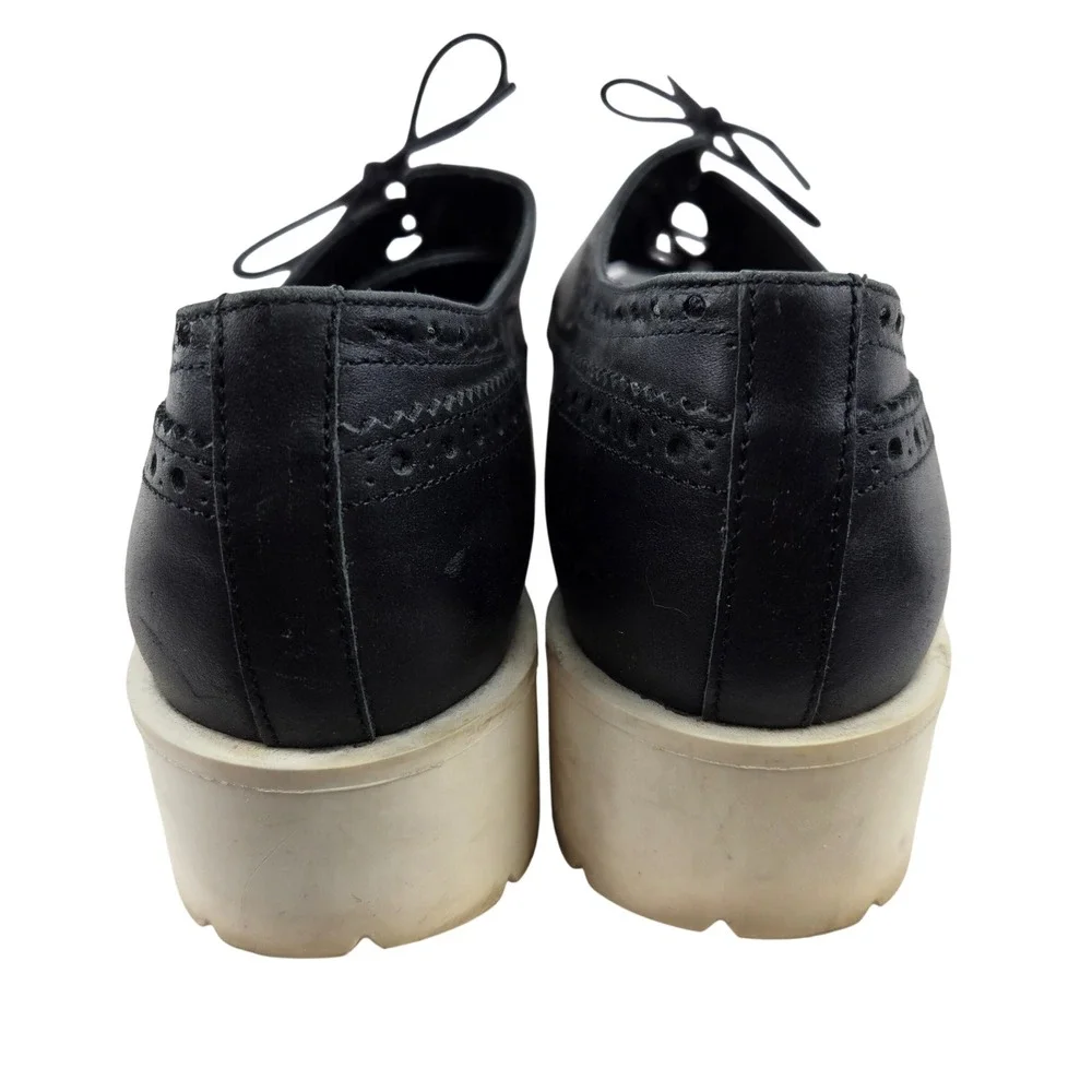 CARVELA Kurt Geiger‎ Black Leather Wingtip Platform Brogues Size 38